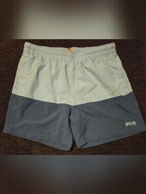Duluth Trading Co Two-Tone Blue Swim Trunks. Size L
